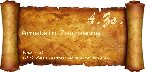 Arnstein Zsuzsanna névjegykártya