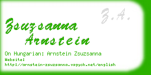 zsuzsanna arnstein business card